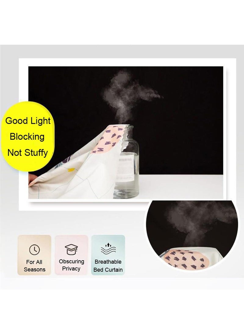 general 1.15m High [2 Pieces] Shading Bed Curtain Surrounding Three Sides Of Student Dormitory - Image 3