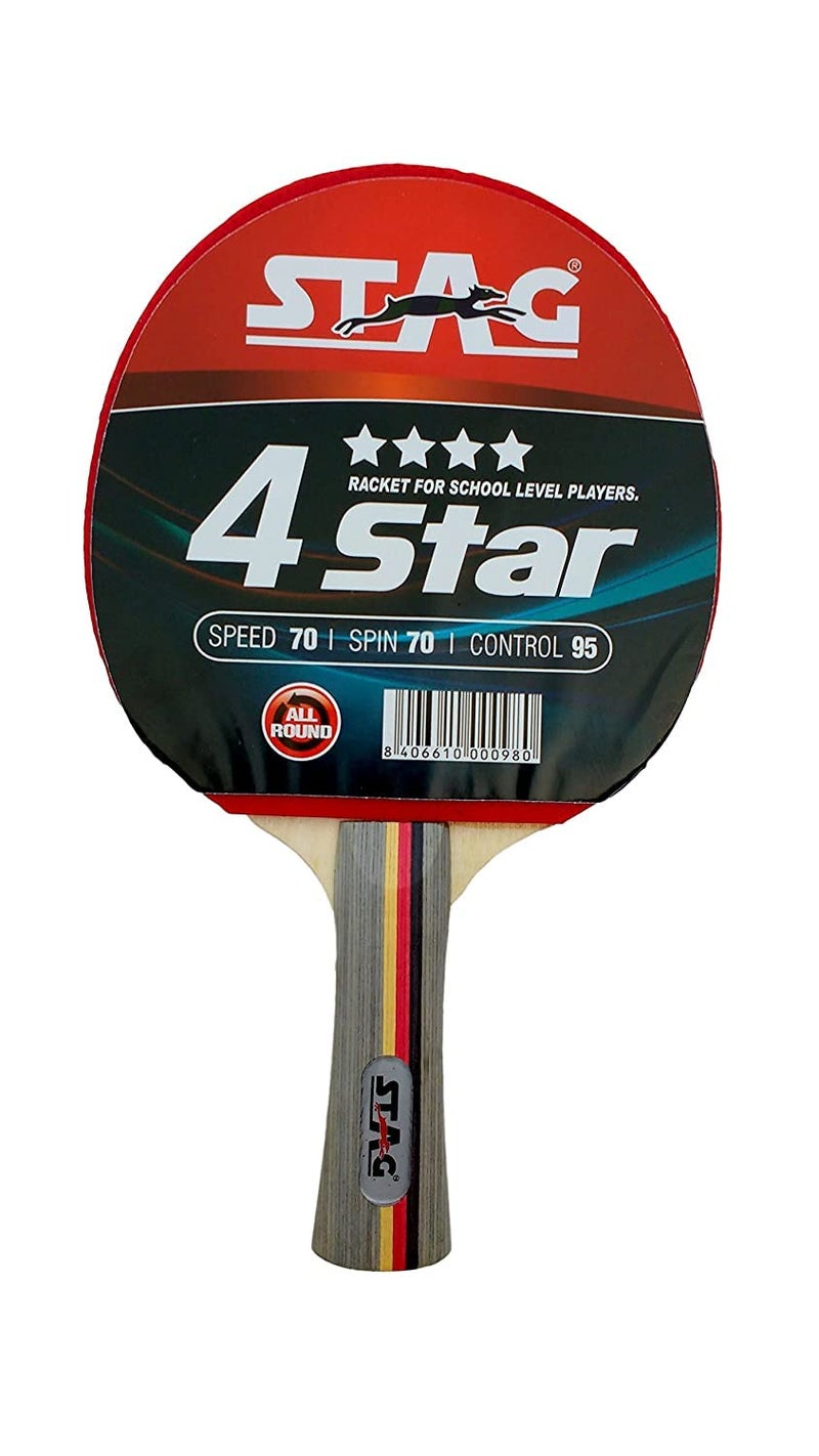 Stag Iconic 4 Star Professional Table Tennis (T.T) Playset - Table Tennis Rackets and T.T Balls - Image 3