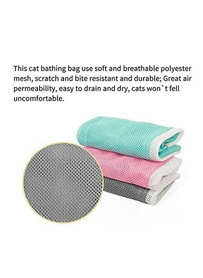 SYOSI - Cat Bathing Bag,Cat Shower Bag Anti-Bite Anti-Scratch,Injecting Examining Nail Trimming,Adjustable Multifunctional Breathable Restraint Cat Bag Restraint - Image 1