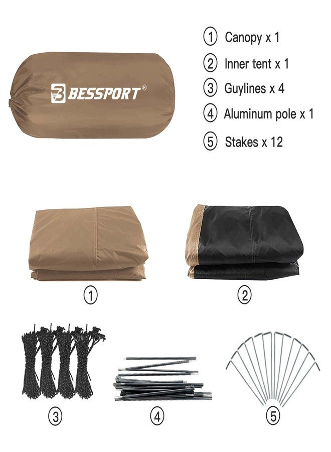 Bessport Camping Tent for 3 Person, Lightweight Backpacking Tent Waterproof Windproof Two Doors Easy Setup Double Layer Outdoor Tents for 3 to 4 Seasons, Suitable for Outdoor,Hiking,Camping - Image 3