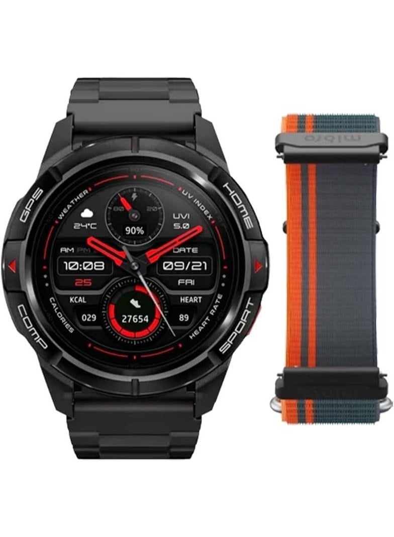 ميبرو ساعة Mibro GS Active Sport الذكية بشاشة AMOLED مقاس 1.3 بوصة، مراقبة صحية متقدمة 4PD، GPS متعدد الأنظمة، 150 وضع رياضي، مقاومة للماء 5ATM، بطارية حتى 20 يوم – أسود - Image 2