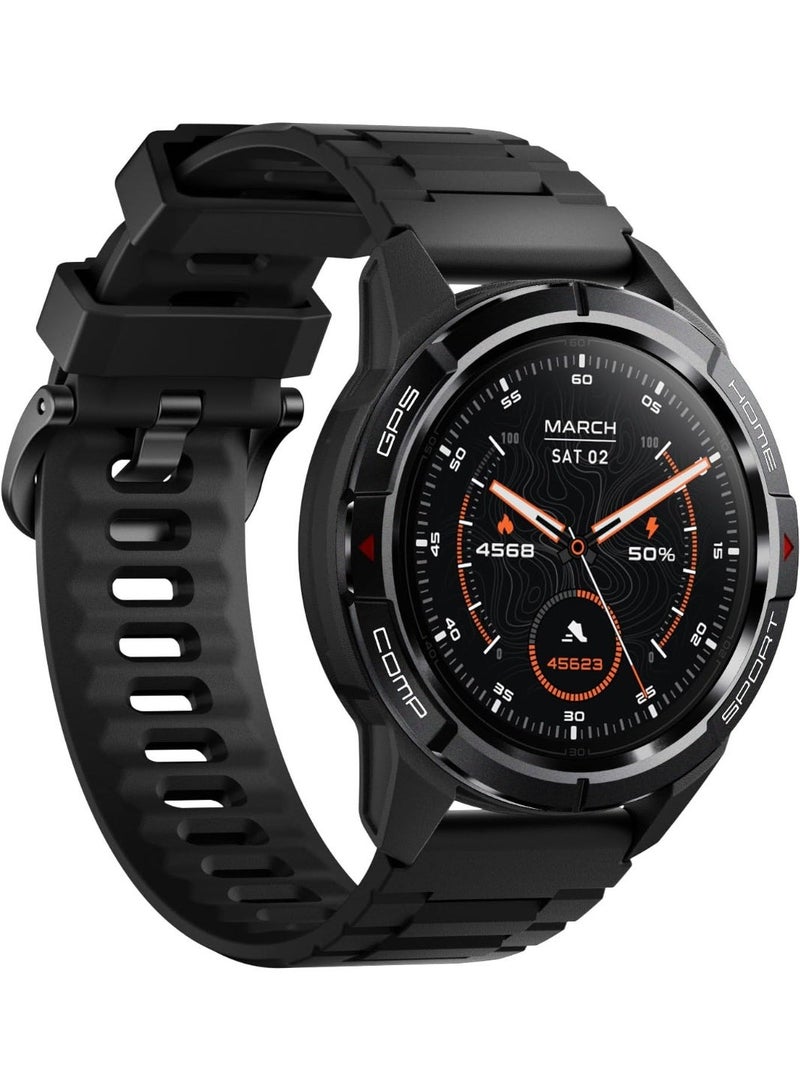 ميبرو ساعة Mibro GS Active Sport الذكية بشاشة AMOLED مقاس 1.3 بوصة، مراقبة صحية متقدمة 4PD، GPS متعدد الأنظمة، 150 وضع رياضي، مقاومة للماء 5ATM، بطارية حتى 20 يوم – أسود - Image 1