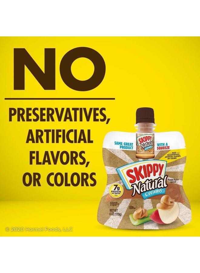 Skippy Squeeze Natural Creamy Peanut Butter, 6 Ounce (Pack of 6) - Image 2