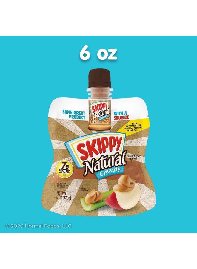Skippy Squeeze Natural Creamy Peanut Butter, 6 Ounce (Pack of 6) - Image 5