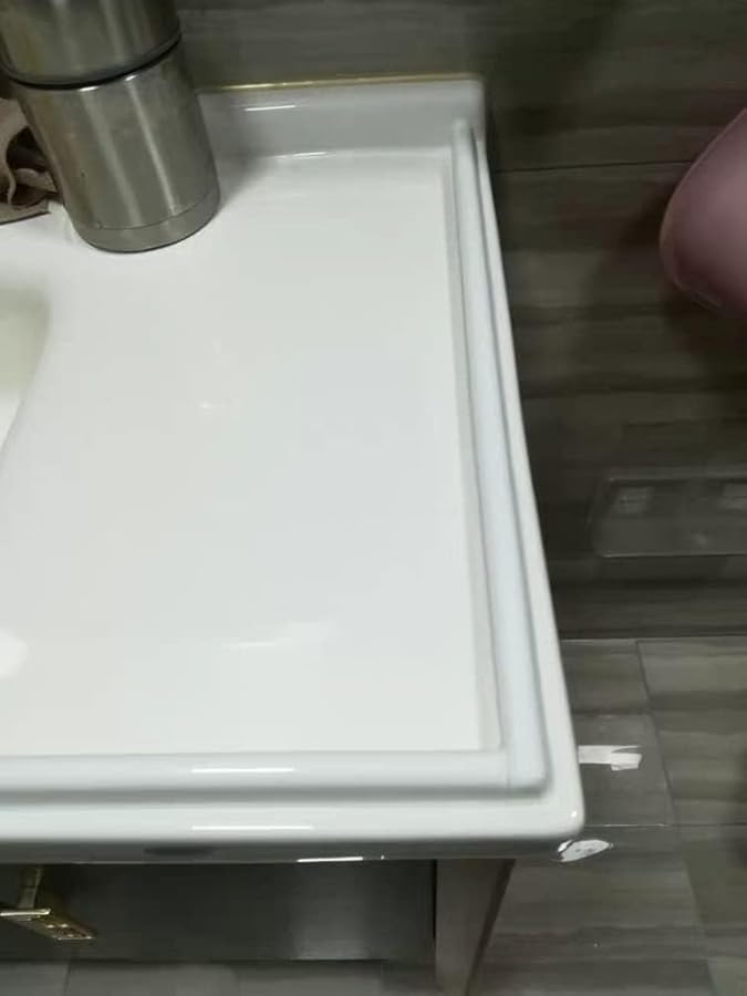 شريط ختم شاشة الدش ذاتية اللصق أبيض 10 أمتار حاجز تناثر المياه لأحواض أسطح المطبخ - Image 3