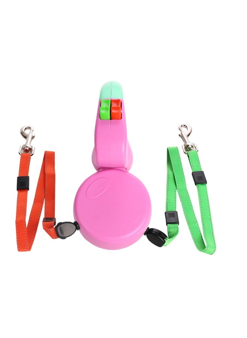 مقود عاكس قابل للسحب للحيوانات الأليفة مزود بقفل مزدوج للكوابح رمادي/أسود 22 x 10سم - Image 2