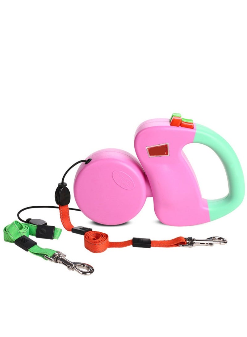 مقود عاكس قابل للسحب للحيوانات الأليفة مزود بقفل مزدوج للكوابح رمادي/أسود 22 x 10سم - Image 1