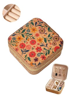 GIFT Small Travel Jewelry Organizer Box, Mini Jewellery Gift Case for Women to Organize Rings, Necklaces, Earrings (Small Floral)  - Image 1