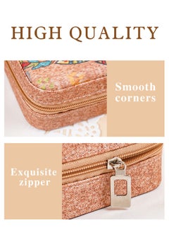GIFT Small Travel Jewelry Organizer Box, Mini Jewellery Gift Case for Women to Organize Rings, Necklaces, Earrings (Small Floral)  - Image 4