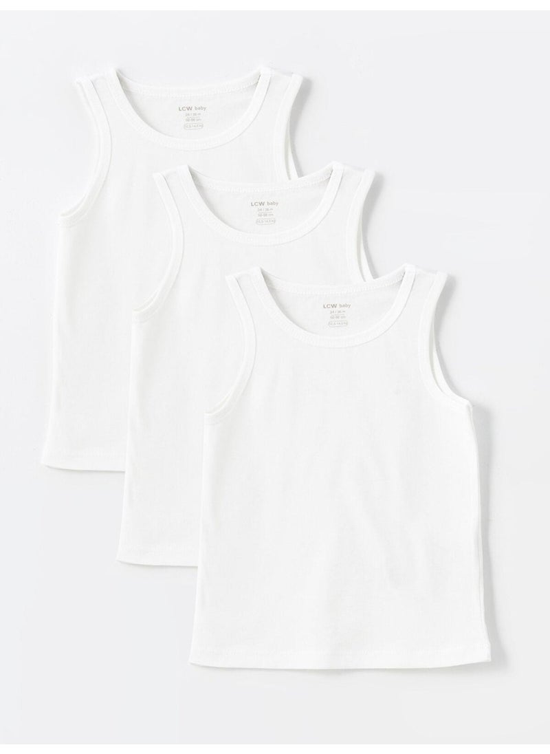LC WAIKIKI Lcw Baby Crew Neck Sleeveless Baby Boy Undershirt 3-Piece  - Image 1