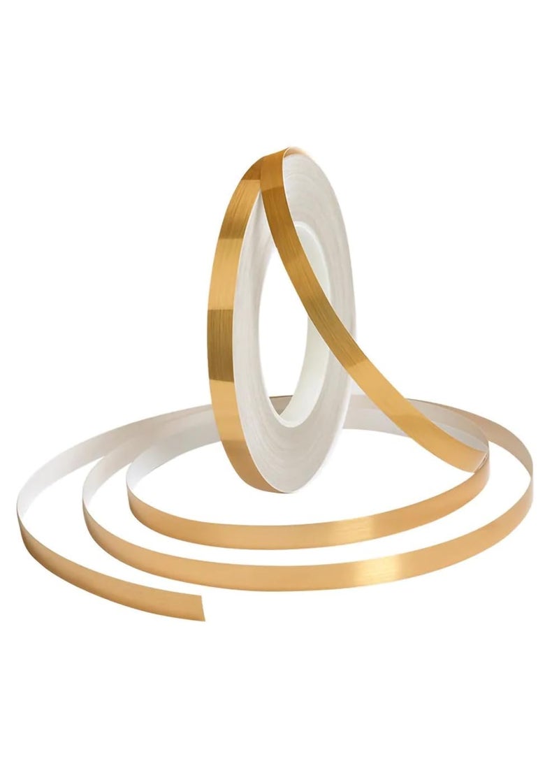 STORE 2508 - Store2508 50 Meters Waterproof Gap Sealing Golden Decoration Tape For Home Floor Tiles, Wall Decor, Waterproof Tiles (1cm Wide, Gold) - Image 1