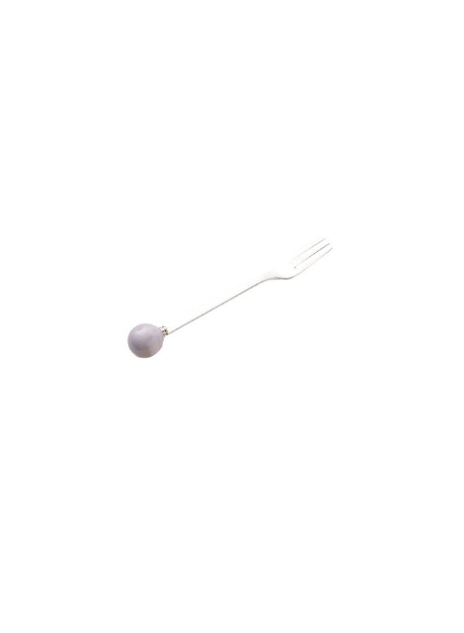 Cream Style Advanced Fruit Fork Suit Multi-purpose Ceramic Cheese Storage Can Bar Decoration Good Hand Ceremony-Specification:Light Purple Fork - Image 1