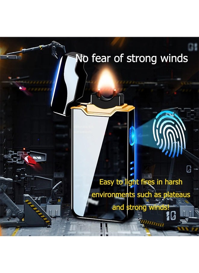 Electric Touch Lighter USB Type C Rechargeable Lighter Dual Arc Lighter Waterproof Windproof Flameless Lighter with Flashlight for Candle Camping Hiking Adventure Gift for Men - pzsku/Z38F006EC791DB45392A1Z/45/_/1733295651/1df2a633-9122-46f9-9b92-bf34695200ee