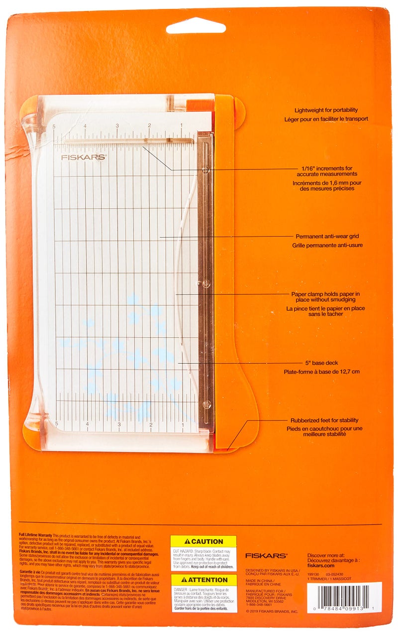 Fiskars 9 Inch Bypass Paper Trimmer (199130-1001),White - Image 2