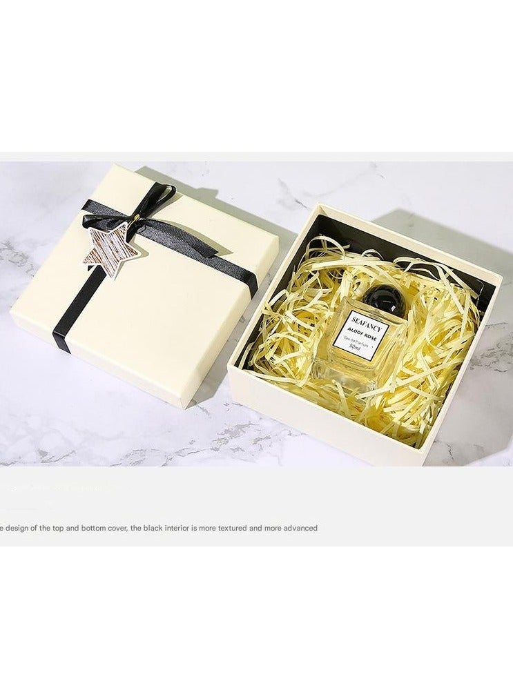 PEI  AN Beige Star-Embellished Gift Box – Premium Heaven  Earth Lid Luxury Packaging for Lipstick, Perfume  Cosmetics (5 Sizes, Elegant  Minimalist)5 Pieces - Image 5