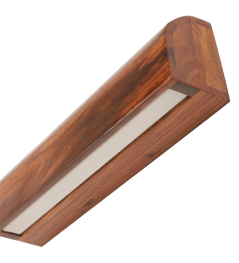 Green House Fully Handmade Sheesham Wood Wall Lamp | Mirror/Picture/Vanity/Dressing Table Light | in-Built 5W Warm White LED | Home Decor Lighting | Bedroom, Living Room, Dressing Room, Mandir - Image 4