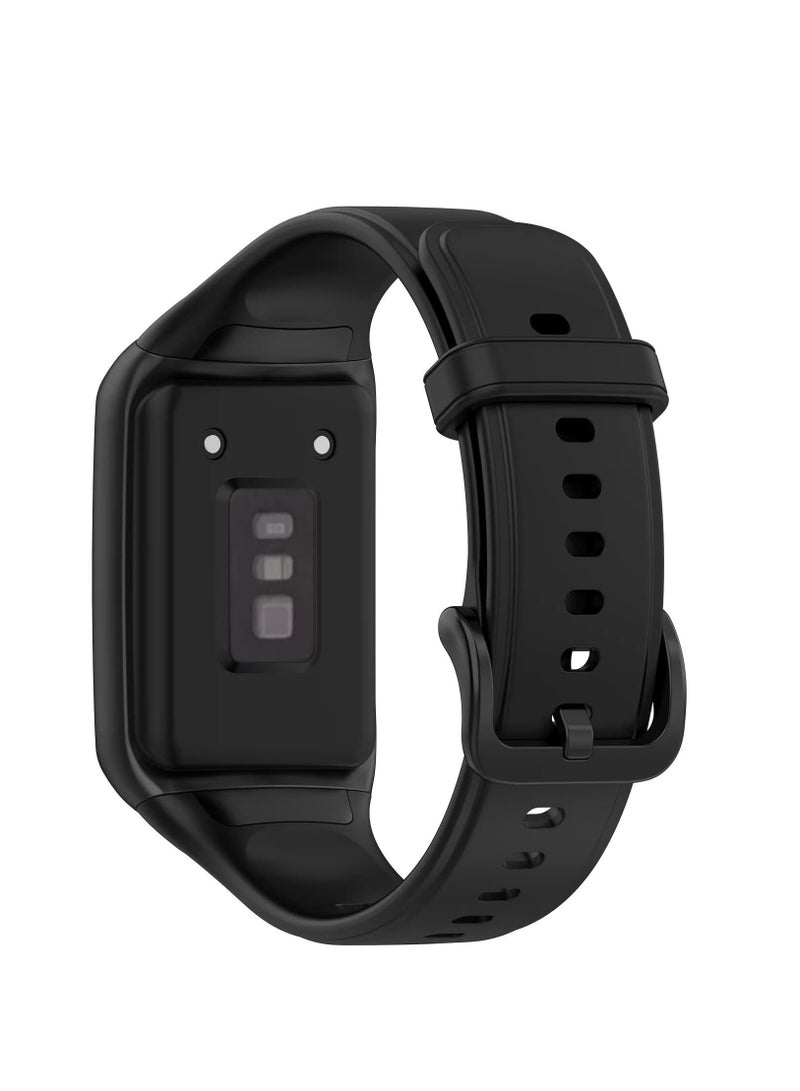 Soft Silicone Watch Strap for Oppo Band 2 Replacement Wristband Bands Bracelet for Oppo Band 2 - Black - Image 2