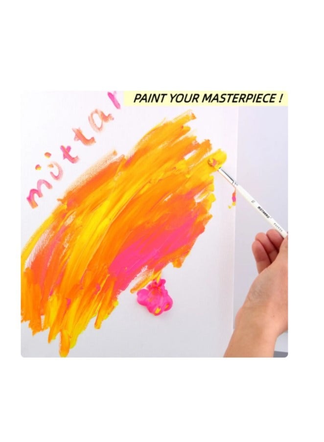MOTARRO Stretched Canvas 50X50CM  White Cotton Artist Canvas Boards for Painting Acrylic Pouring Oil Paint Dry & Wet Art Media  - Image 3