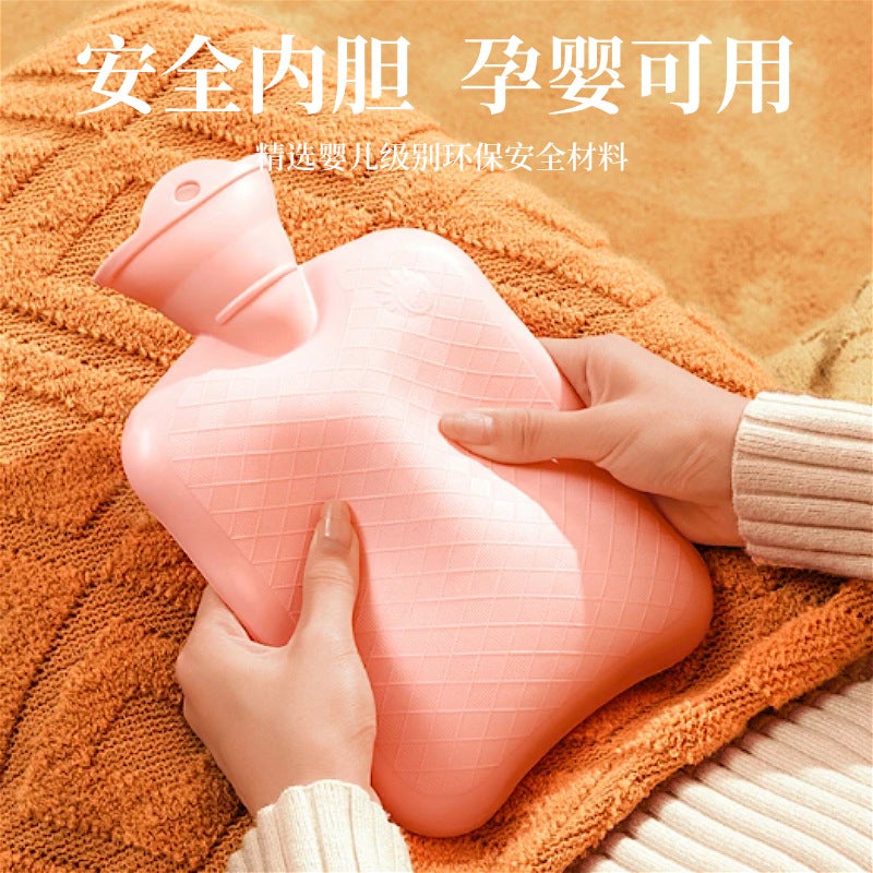 Winter New Detachable Imitation Rabbit Hair Water Bag Explosion-Proof Pvc Material Water Injection Warm Handbag Warm Stomach Cold Water Bag - Image 5