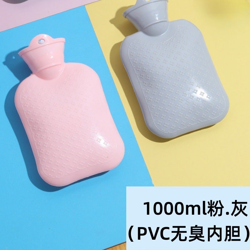 Winter New Detachable Imitation Rabbit Hair Water Bag Explosion-Proof Pvc Material Water Injection Warm Handbag Warm Stomach Cold Water Bag - Image 1