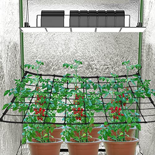 BSTPCOO 2 Pack 4x4 Trellis Netting for 4x4/8x4 Grow Tent, Heavy Duty Elastic Scrog Net with Hooks for Indoor Plant Growing Tents, Flexible Trellis Net Support for Hydroponics,Outdoor Climbing Plant - Image 2