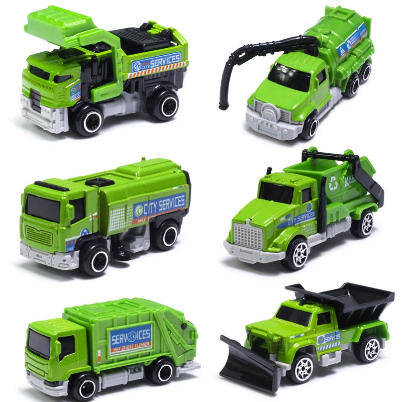 Oriate Sanitation Educational Mini Diecast Car Model Set 164 Sewage Suction Cleaning Car Garbage Trucks Other Indoor Outdoor Toy Car Christmas Birthday Easter Gifts for Boys and Girls 3 - Image 3