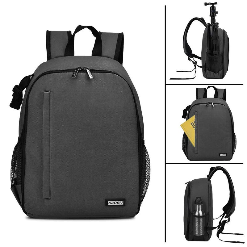 CADeN Camera Backpack Bag Professional for DSLR/SLR Mirrorless Camera Waterproof, Camera Case Compatible for Sony Canon Nikon Camera and Lens Tripod Accessories Gray - Image 5