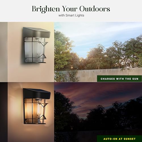 Dylect® Eco Solar Wall Lantern Light for Home Décor, Doorway, Balcony, Soft Amber Glow, Upto 10Hr Runtime, IP44 Waterproof, ABS-Built (2000K, Yellow) - Image 4