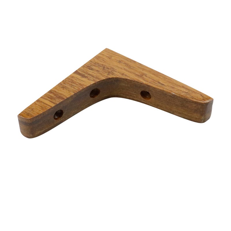 Antrader 2Pcs Wooden Shelf Brackets Solid Wall Mount Wood Shelf Bracket Wood Triangle Bracket L Shape Shelf Holders Include Mounting Screws 3.74 X 3.74 X 0.79 Inches Dark Brown - Image 3