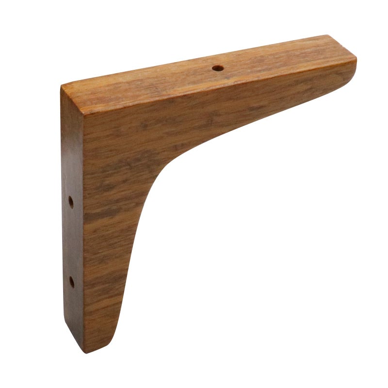 Antrader 2Pcs Wooden Shelf Brackets Solid Wall Mount Wood Shelf Bracket Wood Triangle Bracket L Shape Shelf Holders Include Mounting Screws 3.74 X 3.74 X 0.79 Inches Dark Brown - Image 4