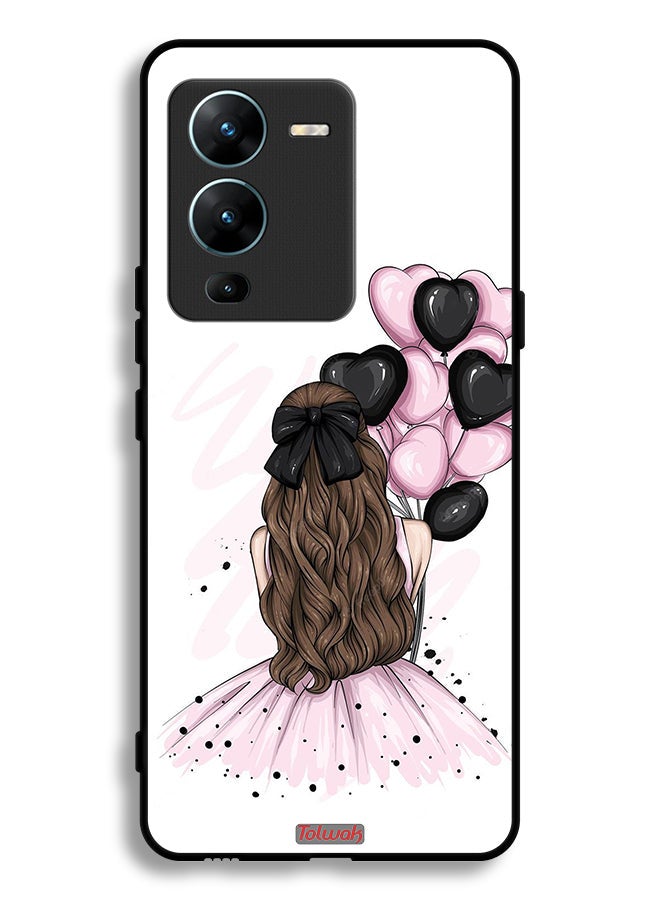 Tolwak Vivo V25 Pro 5G Protective Case Cover Holding Balloons Girl Art - Image 2