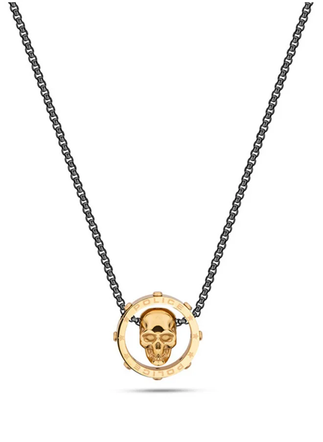 بوليس Police Stainless Steel Necklace for Men - Gold, PEAGN2212102