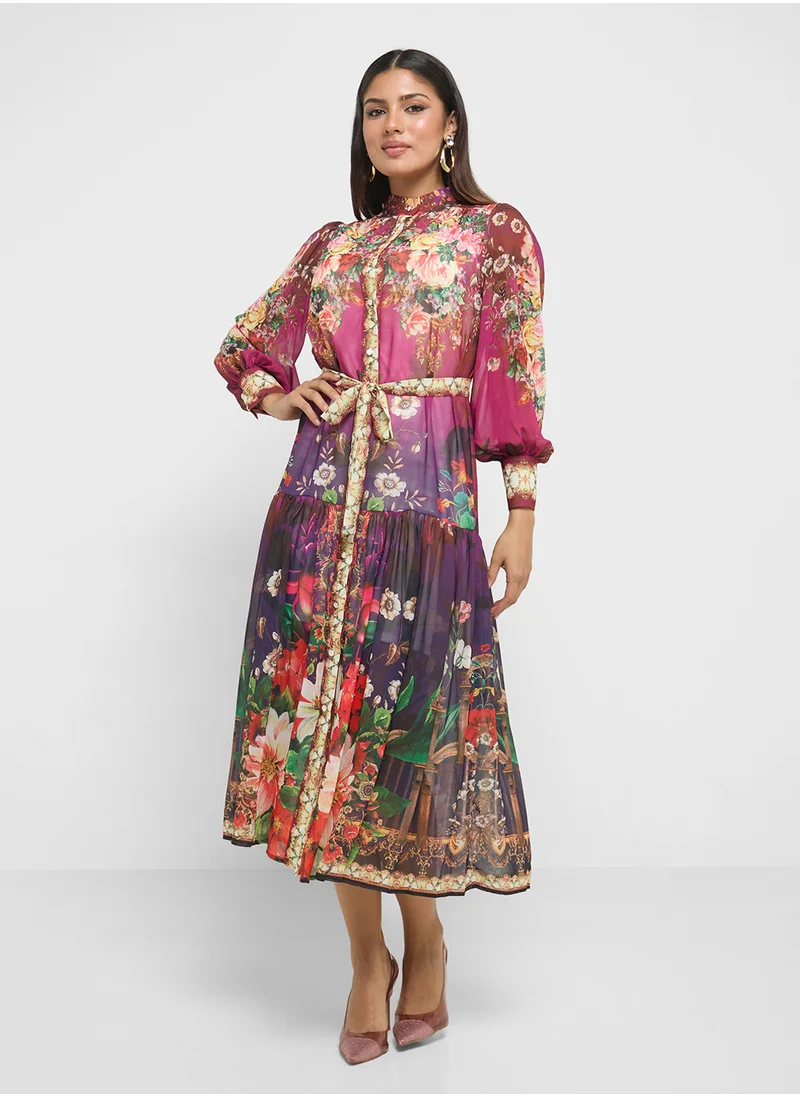 خزانة Abstract Print Dress