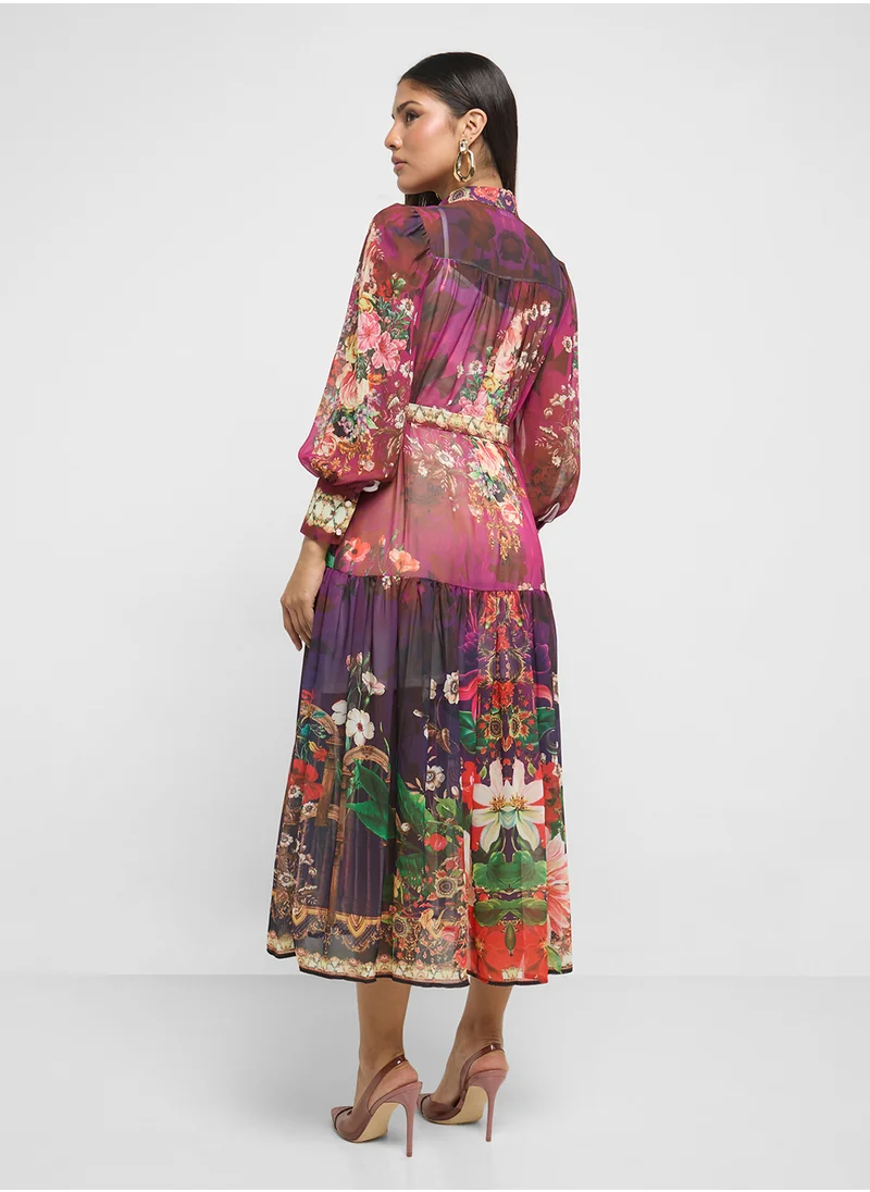 خزانة Abstract Print Dress