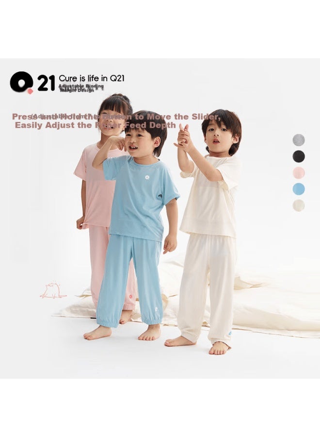 Q21 Parent-child Moisture-wicking Homewear Set Children's Pajamas Boys Girls Baby Air-conditioned Antibacterial Lightweight - Image 1