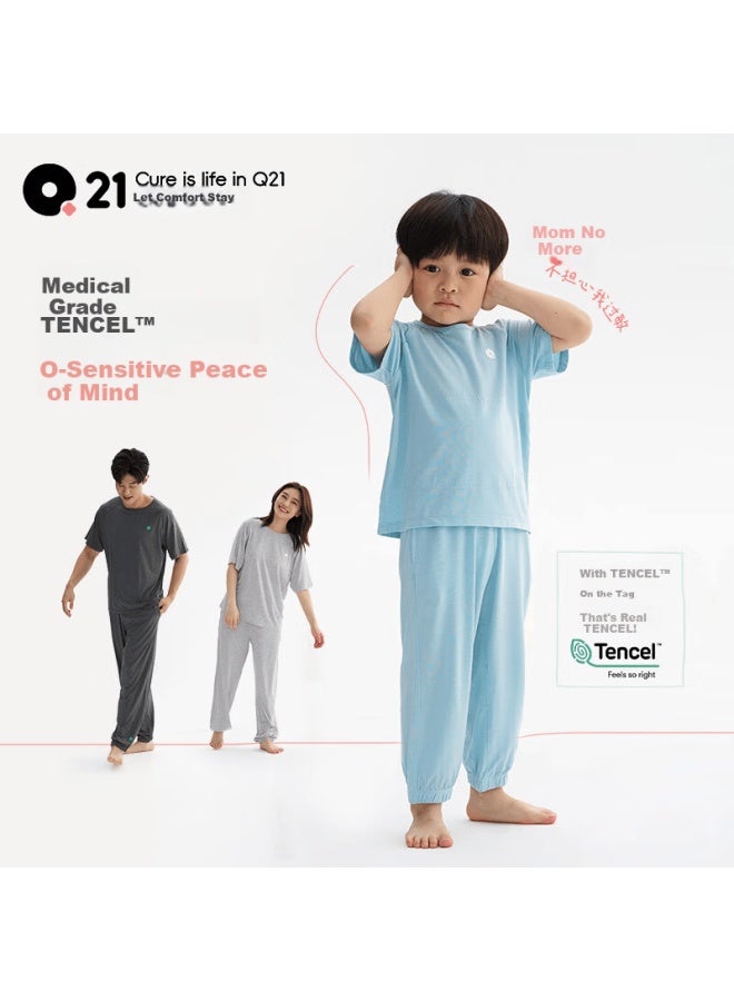 Q21 Parent-child Moisture-wicking Homewear Set Children's Pajamas Boys Girls Baby Air-conditioned Antibacterial Lightweight - Image 3