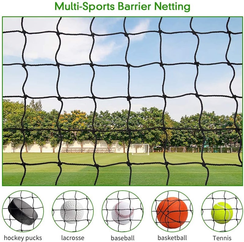 Wiseek Baseball Softball Backstop Nets, Heavy Duty Sports Netting Barrier #18 Baseball Netting 10'x10'/10'x20'/15'x15'… - Image 4