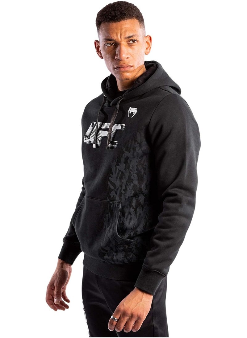 VENUM Venum mens Ufc Venum Authentic Fight Week Men's Pullover Hoodie - Black Hooded Sweatshirt  - Image 2