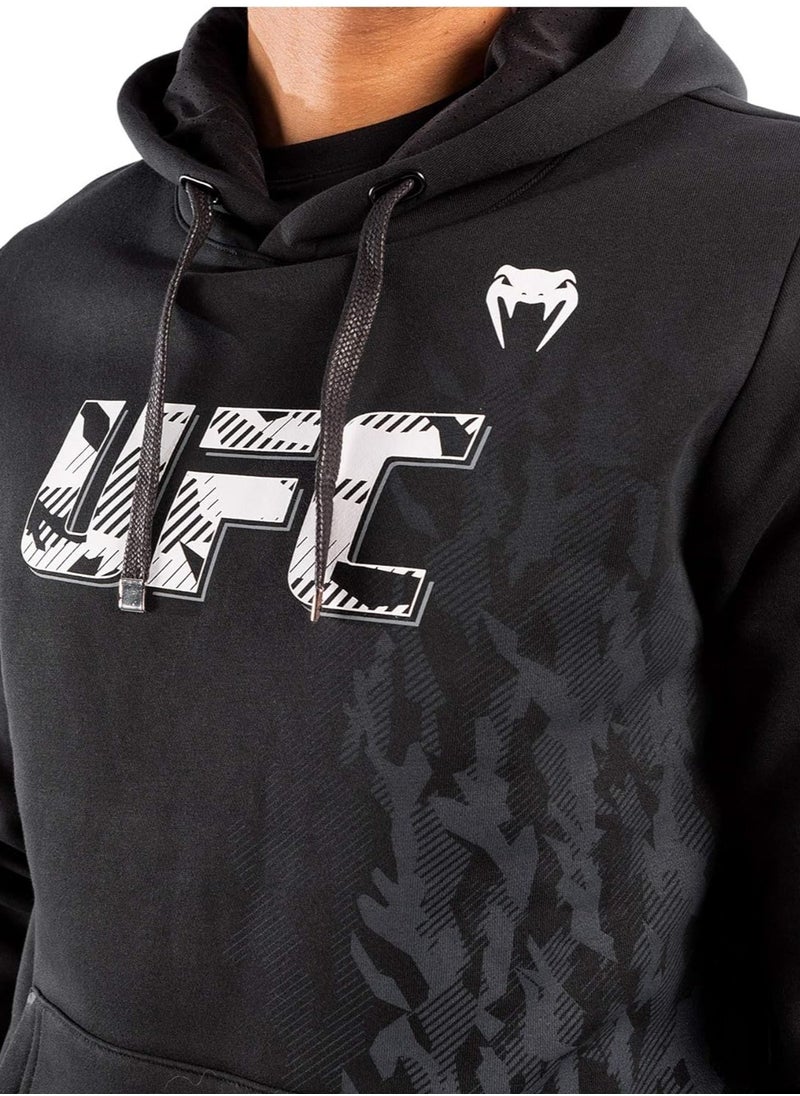 VENUM Venum mens Ufc Venum Authentic Fight Week Men's Pullover Hoodie - Black Hooded Sweatshirt  - Image 4