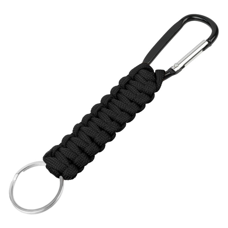 OFFCUP Braided Carabiner, Short Paracord Key Chain, Rope Keychain with Carabiner, Outdoor Survival Kit for Hiking, Camping, Hiking and Backpack - Image 1