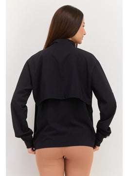 Reebok Women Sportswear Fit Long Sleeves Training Jacket, Black  - Image 2