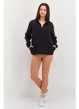 Reebok Women Sportswear Fit Long Sleeves Training Jacket, Black  - Image 3