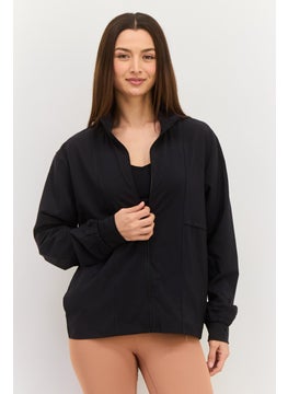 Reebok Women Sportswear Fit Long Sleeves Training Jacket, Black  - Image 1