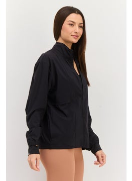 Reebok Women Sportswear Fit Long Sleeves Training Jacket, Black  - Image 4