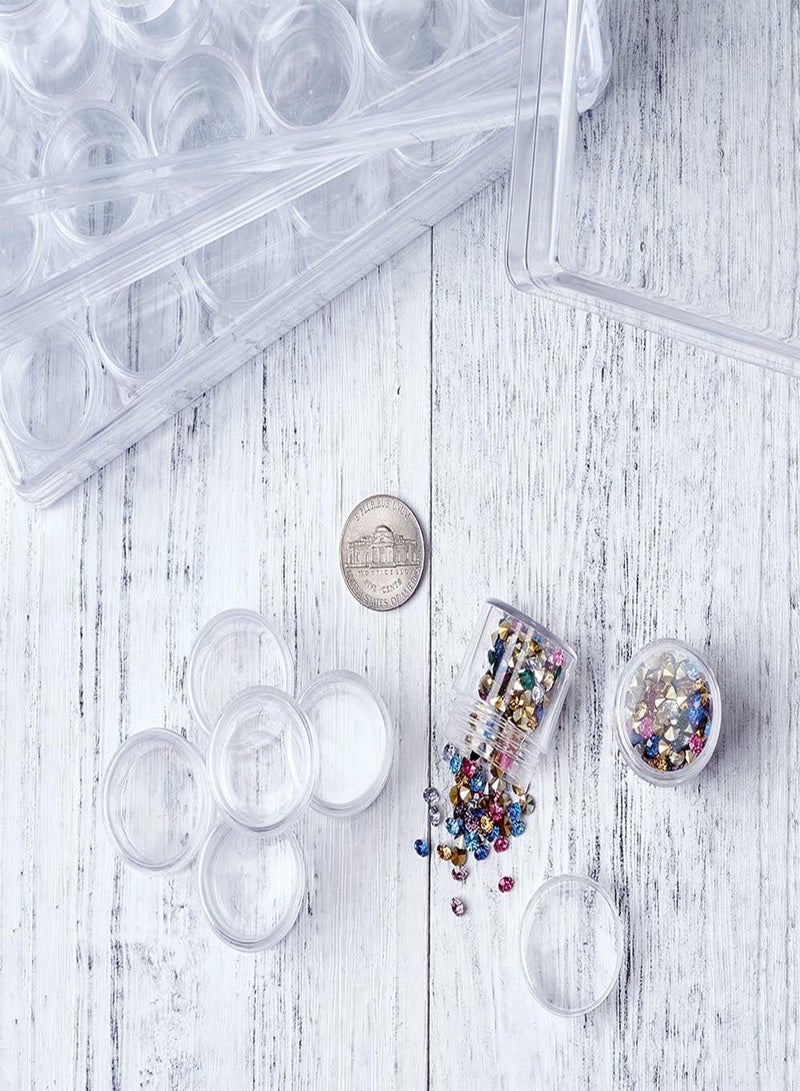 GGOOT 30pcs Diamond Painting Jars 1x1” Small Screw cap containers for Seed beads, 5D Embroidery Diamond drill, Nail art and Glitter, Crafts & Sewing - Image 4