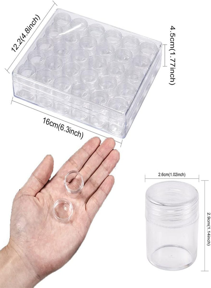 GGOOT 30pcs Diamond Painting Jars 1x1” Small Screw cap containers for Seed beads, 5D Embroidery Diamond drill, Nail art and Glitter, Crafts & Sewing - Image 3