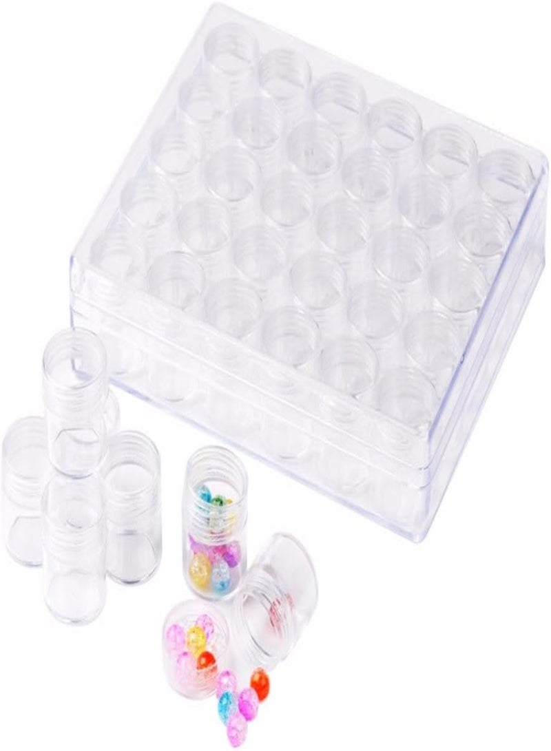 GGOOT 30pcs Diamond Painting Jars 1x1” Small Screw cap containers for Seed beads, 5D Embroidery Diamond drill, Nail art and Glitter, Crafts & Sewing - Image 1