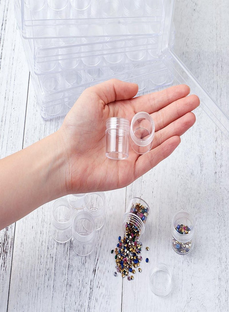 GGOOT 30pcs Diamond Painting Jars 1x1” Small Screw cap containers for Seed beads, 5D Embroidery Diamond drill, Nail art and Glitter, Crafts & Sewing - Image 2