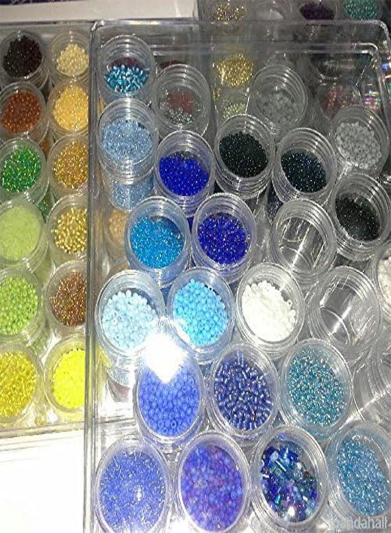 GGOOT 30pcs Diamond Painting Jars 1x1” Small Screw cap containers for Seed beads, 5D Embroidery Diamond drill, Nail art and Glitter, Crafts & Sewing - Image 5
