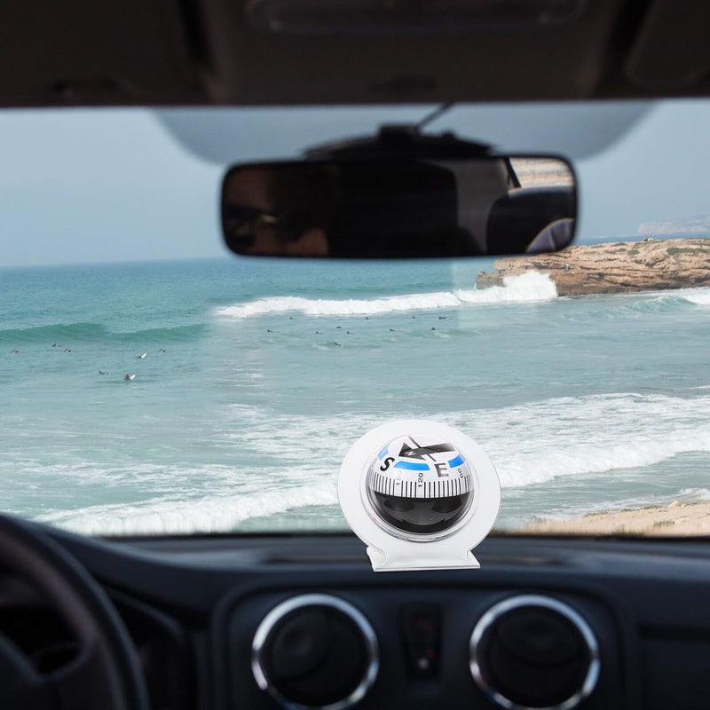 Car Dashboard Compass Ball Large Lc600 Auto Compass For Vehicle And Marine Dash Mount Black Magnetic Directional Ball Suitable For Camping And Outdoor Use - Image 5